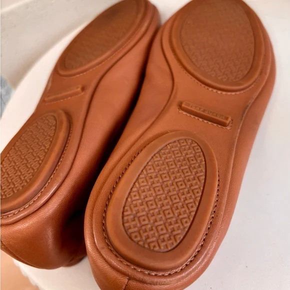 Tory Burch Minnie Travel Ballet Flat 8.5M – Royal Tan – Excellent Condition - Picture 8 of 11